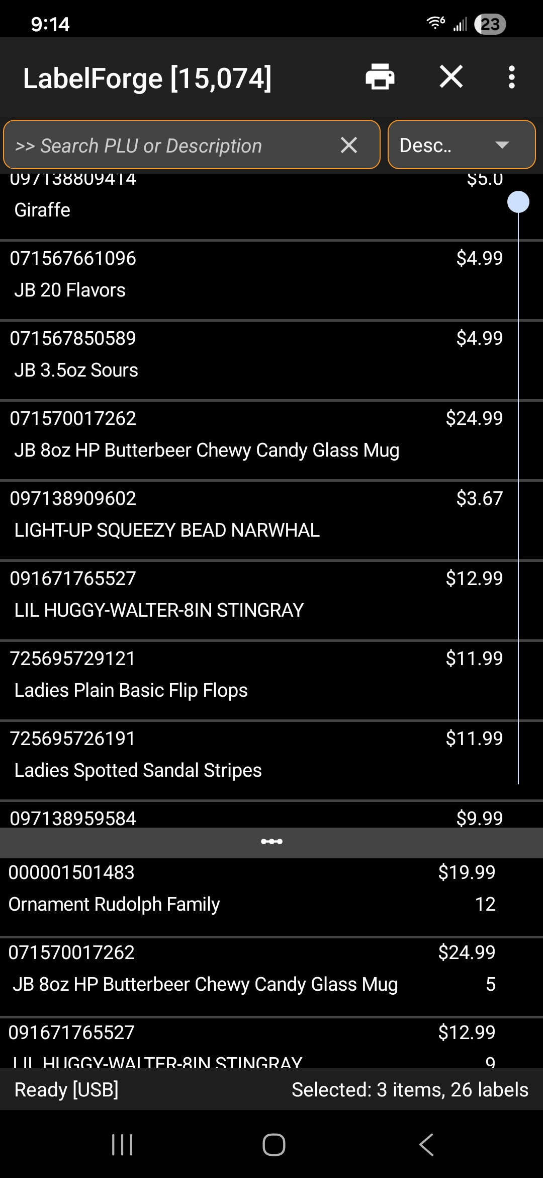 LabelForge main screen